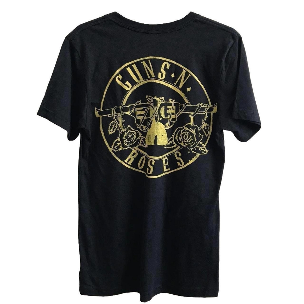 Guns N’ Roses T&B T-Shirt Women’s Small Dark Heather Gray Yellow Double Sided